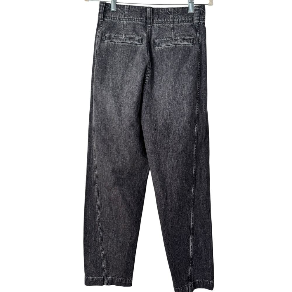 NWT Madewell Tapered Denim Trousers Robles Black Wash Size 24 - Picture 5 of 11